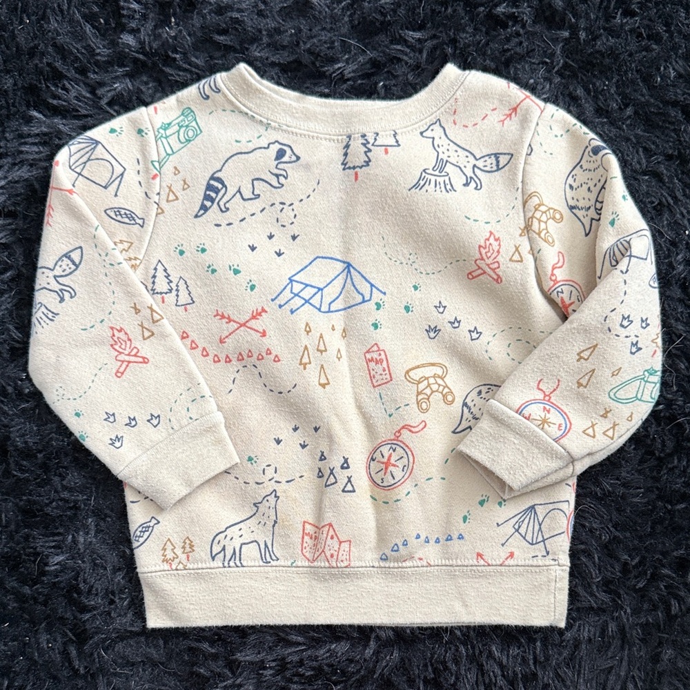 Garanimals Cream Adventure Print Sweatshirt